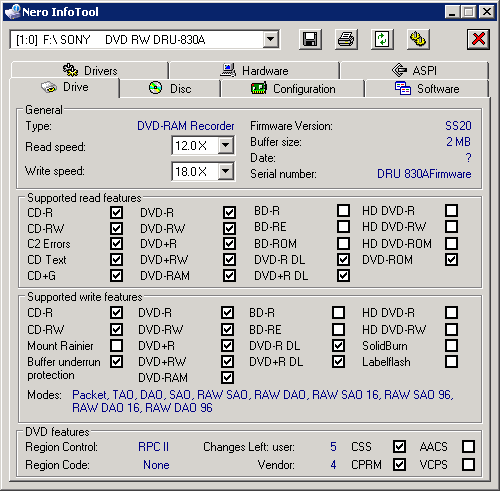 Sony DRU-830A InfoTool.png