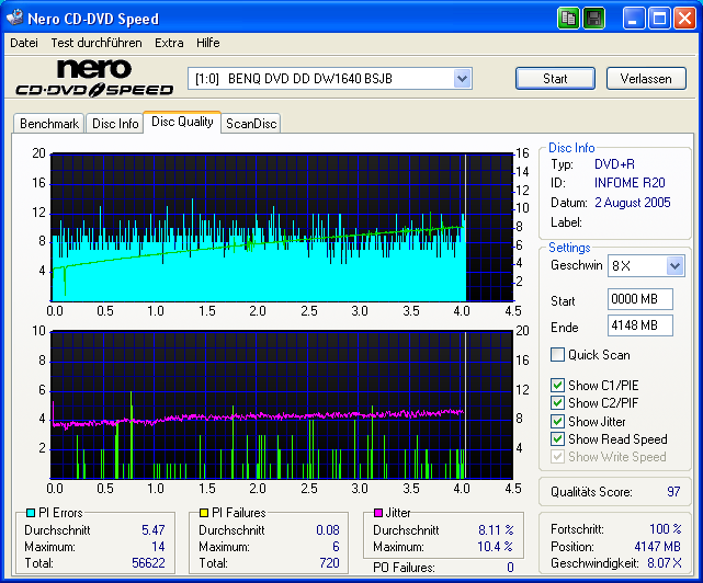 Philips DVD+R 8x Olli Spione wie wir Benq 1640 BSJB.png