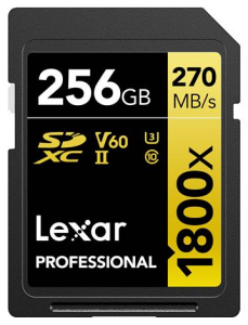 lexar professional 1800x sdxc memory card