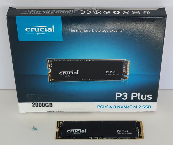  Crucial P3 Plus 2TB PCIe Gen4 3D NAND NVMe M.2 SSD, up
