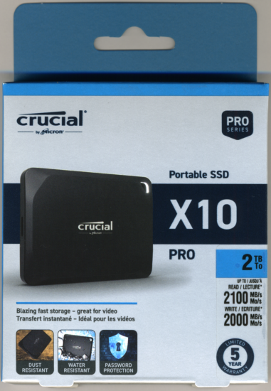  Box Contents and Physical Features - Crucial X10 Pro 2TB  Portable Solid State Drive - Reviews