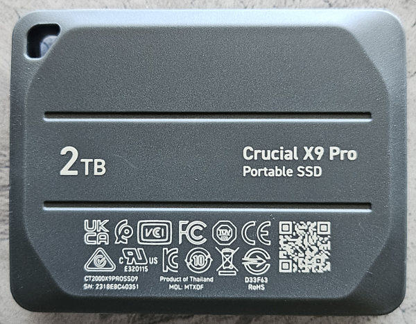 Crucial X9 Pro 2TB USB 3.2 Gen2 Type-C Portable SSD (1050MB/s