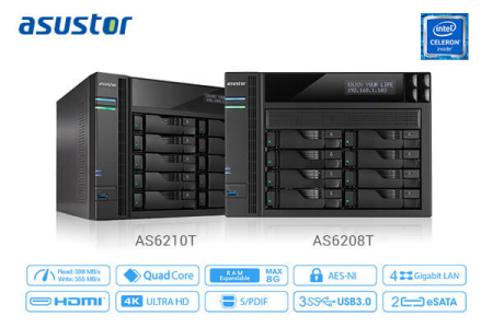 asustor as6210t as6208t nas